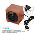 Miniatyrbillede 5 af 7: M9 Træ USB Mini Højttaler Bærbar Træ Desktop Computer Højttaler PC Subwoofer