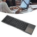 Miniatyrbillede 5 af 6: Foldbar BT-tastatur - Ultra tynd bærbar lommerejse tastatur med følsom touchpad til smartphone, tablet og bærbar computer