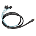 Miniatyrbillede 2 af 7: SAS-kabel SFF‑8654‑4 SATA 7-bens arraydisk Hurtigere transmission Mini PVC-computertilbehør 1 meter / 3,3 fod
