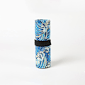 Miniatyrbilde 6 av 7: Slots Blyantmappe Blyantruller, Kunstner Fargestifter Rulleveske Korte Børster Pose Etui Blyanter 0rganisator for Tegning Fargelegging a Blue Ocean  24 slots