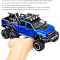 Miniatyrbild 4 av 8: SASBSC Leksakspickup för pojkar F150 Raptor Diecast Metallmodellbil med ljud och ljus för barn i åldern 3 år och uppåt BLÅ