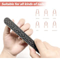 Miniatyrbillede 5 af 9: 20 stk. 100/180 Grit Neglefile, Sorte Professionelle Genanvendelige Smergellærred Neglefile, Manicureværktøj Egnet til Både Akryl og Naturlige Negle