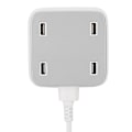 Miniatyrbilde 4 av 7: XBX07A 4-porters USB Hjemme AC Vegglader 4 USB 5A Lader Hvit