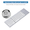 Miniatyrbilde 7 av 7: Tri-folding Bluetooth trådløst tastatur Mini bærbar berøringsplate for IOS/Android/Windows Gull