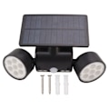 Miniatyrbilde 1 av 5: Utendørs 30 LED solcelledrevet bevegelsessensorlys Dobbelthodet solcellelampe Landskapslys for uteplass Dekk Hage Innkjørsel