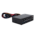 Miniatyrbillede 5 af 7: 5,25\" Front Multifunktionspanel USB3.0 Hub Media Dashboard PC Internt Kortlæser