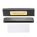 Miniatyrbillede 1 af 7: Professionel mundharmonika diatonisk harpe børnegaver polyfonisk C-nøgle 24 huller (Matt Black )