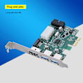 Miniatyrbillede 2 af 7: Desktop PCI-E til 2-port standard USB 3.0 PCI Express-kort 2-port 19-pin USB3.0 udvidelseskort