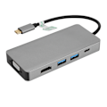 Miniatyrbillede 1 af 7: Aluminium Type C 5-i-1 dockingstation med HDMI dobbelt skærm til iphone Mac Book / Huawei Mate Book