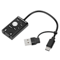 Pikkukuva 5 / 7: 7.1 USB 2.0 Ulkoinen äänikortti 2 In1 Ääniadapteri Type‑C Mikrofoni Tietokoneen lisävaruste