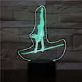 Miniatyrbillede 2 af 7: 3D Kunstnerisk Gymnastik Natlys Touch Bordskrive Optisk Illusion Lamper 7 Farveskiftende Lys Hjem Dekoration Julegave Fødselsdag