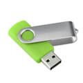 Miniatyrbilde 1 av 7: Roterbar Candyfarget USB 2.0 Minnelagringsenhet Tommel Flash-stasjon U-disk (Grønn 16G)