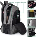 Miniatyrbillede 2 af 5: Camo Rygsæk, Camouflage Udendørs Rejse Laptop Rygsæk til Rejsetilbehør, Letvægts Holdbar Skole Taske med Opladningsport Fashion Daypack fo