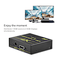Miniatyrbild 3 av 7: Mini 1 x 2 Full HD 4K x 2K HDMI-splitter 1 in 2 ut splitters V1.4a 3D 1080P