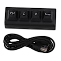 Miniatyrbilde 1 av 7: Programmerbar tastatur 4 taster Støtte NKRO Rød bryter Ctrl C V Enter Mini mekanisk tastatur for spillkontor Media Svart