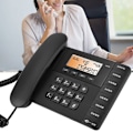 Miniatyrbild 3 av 7: W598 Trådlös hemtelefon för fast telefon, skrivbordstelefon, mobiltelefon, kontor, skrivbordstelefon, svart