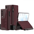 Pikkukuva 1 / 6: Samsung Galaxy Z Fold 4 -kotelo, saranan suojaus, S Pen -pidikkeellä, ylellinen nahka hybridi kova PC sisäänrakennettu lasi Flip Kickstand -kotelo