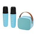 Pikkukuva 2 / 7: Karaoke-kone Multifunction Stereo Sound Portable Bluetooth -kaiutin 2 langattomalla mikrofonilla kotijuhliin KTV sininen