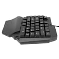 Miniatyrbild 6 av 7: Enhands spelande tangentbord USB ergonomisk design RGB bakgrundsbelyst plug and play halv tangentbord för datorspe