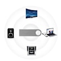 Miniatyrbillede 6 af 7: 32G Mini bærbar U-disk/USB-flashdrev til Windows XP/2000 Professional/Home Edition