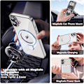 Pikkukuva 4 / 7: Yhteensopiva iPhone 16 -kotelon kanssa, jossa magneettinen rengastuki [Yhteensopiva Mag-Safe:n kanssa] [Täysi kameran linssinsuoja] Pinnoitettu kirkas puhelin Silver