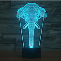 Miniatyrbillede 2 af 8: 3D LED Vild Ulv Optisk Illusion Natlampe, 7 Farveskift Touch Switch USB Drevet Soveværelse Dekoration Bordlampe