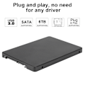 Miniatyrbillede 7 af 7: HXT-053 M.2 NGFF SSD til 2,5 tommer SATA3 Harddisk Boks Adapter Riser Kort Konverter (Sort)