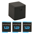 Miniatyrbilde 4 av 7: Actionkamera Batterilader 3 Kanals Oppbevaring Lading med 3stk 1800mAh Oppladbare Litium Ion Batteri