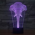 Miniatyrbillede 4 af 8: 3D LED Vild Ulv Optisk Illusion Natlampe, 7 Farveskift Touch Switch USB Drevet Soveværelse Dekoration Bordlampe