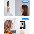 Miniatyrbillede 3 af 7: Intelligent visuel dørklokke videodørklokke kamera batteridrevet 4,3 tommer skærm tovejs intercom videoovervågning indbyggede højttalere
