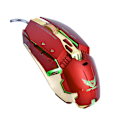 Miniatyrbild 1 av 7: zerodate X800 3200 DPI LED-ljuskabelbunden USB-programmerbar spelmus Röd