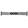 Miniatyrbillede 5 af 7: Metal Watch Band Sort Cowboy Style Udskiftningsrem Armbåndskæder til IOS Watch38mm/40mm
