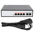 Miniatyrbild 1 av 7: 6CH POE-switch, åsksäker typ 100M 6-portars smart övervaknings dedikerad utbyte 200-240V
