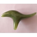Miniatyrbild 1 av 5: Gua Sha ansiktsverktyg, naturlig jadesten Guasha-bräda för SPA akupunkturterapi Trigger Point-behandling, Gua Sha skrapningsmassageverktyg (grön)
