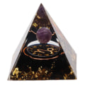 Pikkukuva 1 / 5: 5cm Orgonite-pyramidi positiivisen energian parantamiseen Kristallipyramidi Meditaatio Orgonite-pyramidit Chakra Zodiac Energy Generator Kauris Type 6