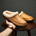 Miniatyrbild 3 av 6: Herr Clog Tofflor i Minnesskum Bekväma Handgjorda Stygn Mikrosuede Slip-on Husskor Med Stöd för Fotvalvet Varma Fodrade i Konstpäls Gummisula Inomhus Utomhus