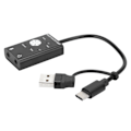 Pikkukuva 2 / 7: 7.1 USB 2.0 Ulkoinen äänikortti 2 In1 Ääniadapteri Type‑C Mikrofoni Tietokoneen lisävaruste