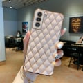 Miniatyrbilde 1 av 5: JUSTUP Samsung Telefondeksel Plating Edge Sparkle  Lattice Deksel for Kvinner Jenter Kamera Linsebeskyttelse Støtsikkert Mykt Silikondeksel for Samsung Gala