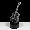 Miniatyrbilde 1 av 7: 3D Illusionslampe, LED nattlys Gitarform Lampe Fargeskiftende Dekorativ Smart Berøringsbordlampe for soveromsdekorasjon Bursdagsgaver