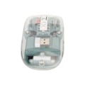 Miniatyrbild 4 av 7: Trådlös Bluetooth-mus Transparent Clear Cool Shell Mute Click Färgglada Andningsljus Bärbar datormöss Grön