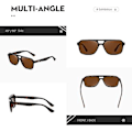 Pikkukuva 3 / 5: Polarisoidut Retro Aviator -aurinkolasit naisille ja miehille, vintage 70-luvun neliönmalliset aurinkolasit Tortoiseshell/Brown