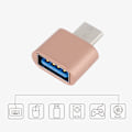 Miniatyrbillede 5 af 7: 3 stk. bærbar mini metal USB3.0 til type-c OTG-stikadapter (rosa guld)
