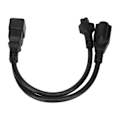 Miniatyrbillede 4 af 7: IEC320 C20 til IEC320 C5 5 15R Strømkabel Han til Hun Standard Heavy Duty Y Splitter Adapter Kabel  125‑ 1.0ft