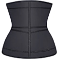 Miniatyrbilde 2 av 8: Midjetrener for kvinner Latex Underbust JSculpt Dobbel Treningsbelte Trenings Sport Belte C-black (Double Straps) XL