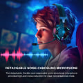 Miniatyrbillede 5 af 6: PS4 Gaming Headset til PS5, PC, Switch, G2000 Pro Bluetooth Trådløse Over-Ear Hovedtelefoner til Telefon, Bærbar, med Aftagelig Støjreducerende Mikrofon, St Blue