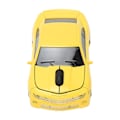 Miniatyrbilde 4 av 7: Trådløs mus i sportsbilform, 2,4 GHz LED-lys, 1600 DPI optisk sensor for OS X PC, gul