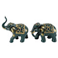 Miniatyrbillede 1 af 5: 2 stk. Resin Elefant Deko Elefant Statue Hjem Indretning til Stue Studie Soveværelse Kontor Blue