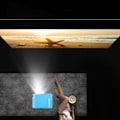 Pikkukuva 4 / 7: YG210 Mini kannettava koti LED 1080P HD projektori Diffuse Reflection Video projektori