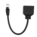 Miniatyrbilde 5 av 7: RJ45 Ethernet-adapterkabelforlengelse 1 til 2 porter Utmerket tilkoblings- og overføringssplitteradapter for CAT7-nettverk