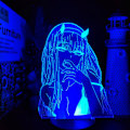 Miniatyrbilde 2 av 7: Zero Two 002 Darling in The FRANXX 3D Anime Lampe Led Illusionsbelysning Lampara til Julegave Nattelykter for Gutter PXJD